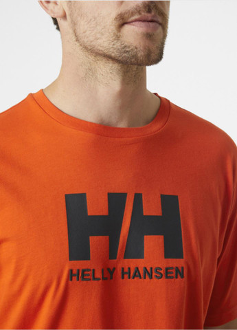 Оранжевая футболка 33979-300 Helly Hansen Logo T-shirt