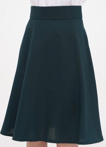 Темно-зеленая кэжуал однотонная юбка Rebecca Tatti клешированная