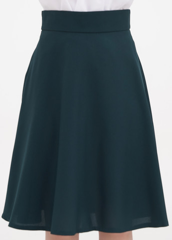 Темно-зеленая кэжуал однотонная юбка Rebecca Tatti клешированная