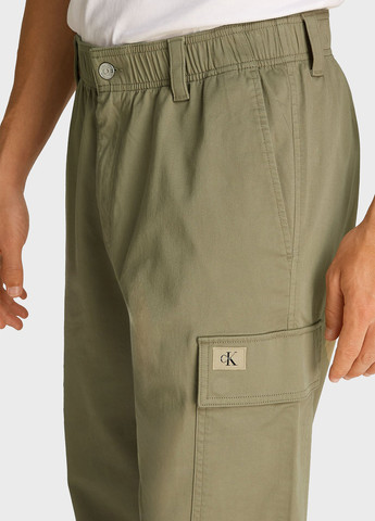 Оливковые кэжуал демисезонные карго брюки Calvin Klein Jeans