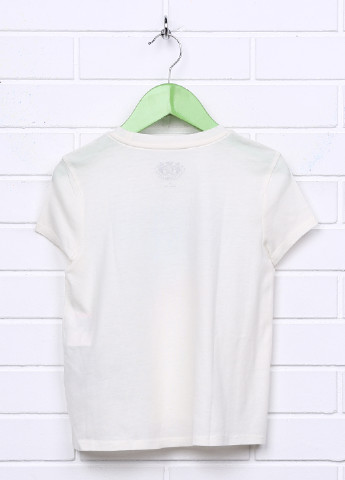 Молочная летняя футболка с коротким рукавом Juicy Couture