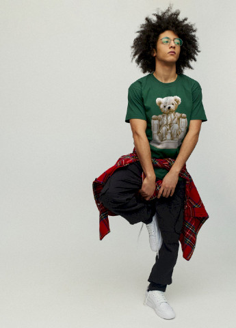 Темно-зелена футболка чоловіча YAPPI