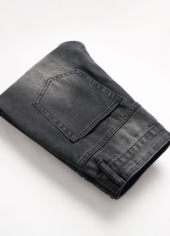 Темно-серые демисезонные слим джинсы SHEIN