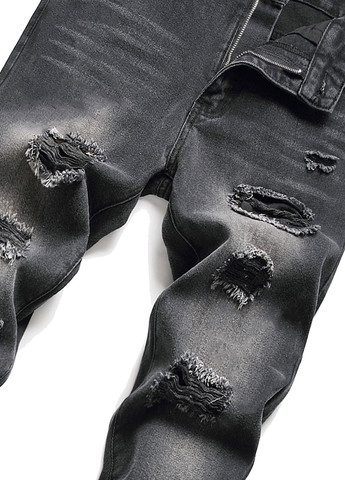 Темно-серые демисезонные слим джинсы SHEIN