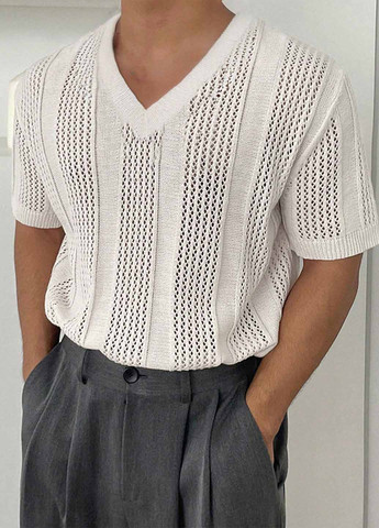 Молочный летний пуловер пуловер SHEIN