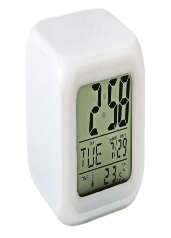 Настольные часы ночник с подсветкой Glowing LED (меняющий цвета) с термометром (561234) Francesco Marconi (213875579)