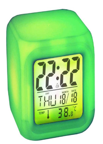 Настільний годинник нічник з підсвічуванням Glowing LED (міняє кольори) з термометром (561 234) Francesco Marconi (213875579)