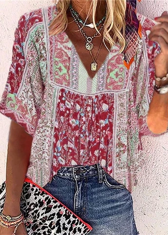 Комбінована блуза SHEIN