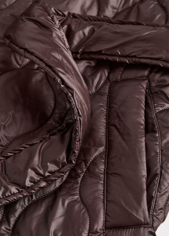 Темно-коричнева демісезонна куртка удлинена H&M