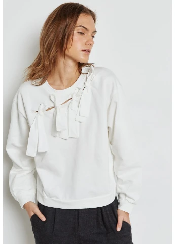 Белый свитшот Mango однотонный (227653737)