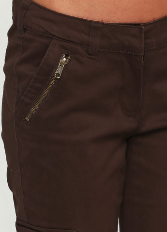 Коричневые кэжуал демисезонные зауженные брюки Colours