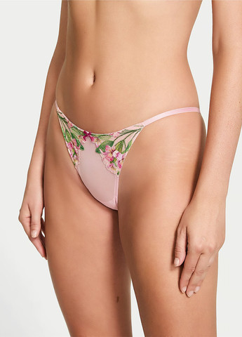 Рожевий демісезонний комплект (пояс для панчіх, трусики) Victoria's Secret