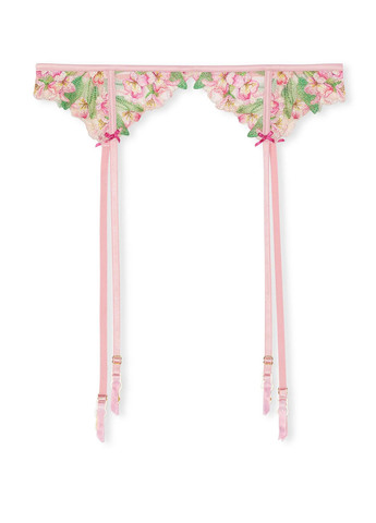 Рожевий демісезонний комплект (пояс для панчіх, трусики) Victoria's Secret