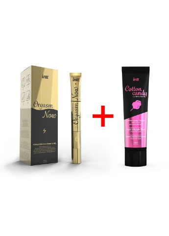 Promo 1: Жидкий вибратор Orgasm Now (15 мл) + смазка Cotton Candy (100 мл) Intt (251849835)