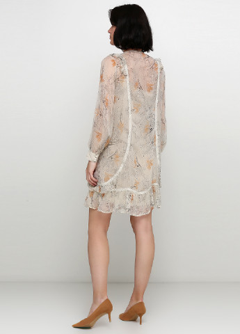 Светло-бежевое кэжуал платье а-силуэт Desires с цветочным принтом