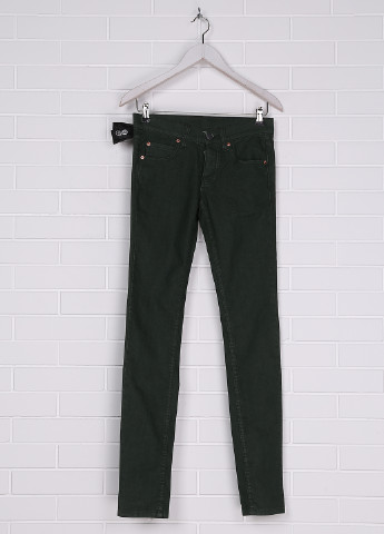 Темно-зеленые демисезонные зауженные джинсы Cheap Monday