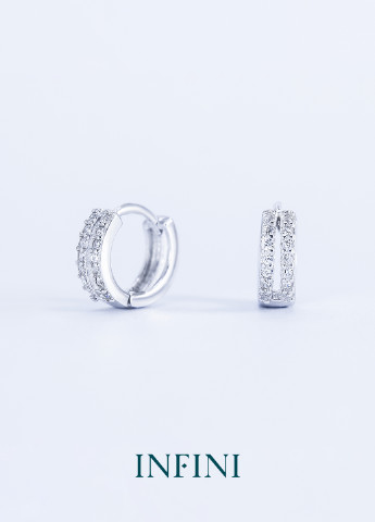Серьги серебряные Infini кольца (251126759)