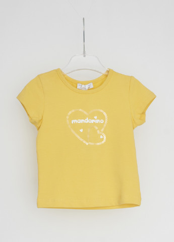 Желтая летняя футболка Mandarino