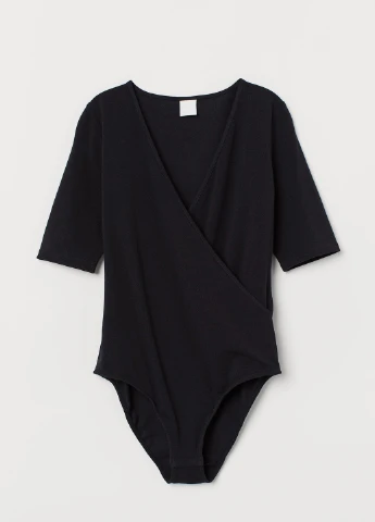 Боді,чорний, H&M Basic (255192474)