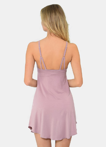 Женская ночная рубашка NEL однотонная лиловая домашняя