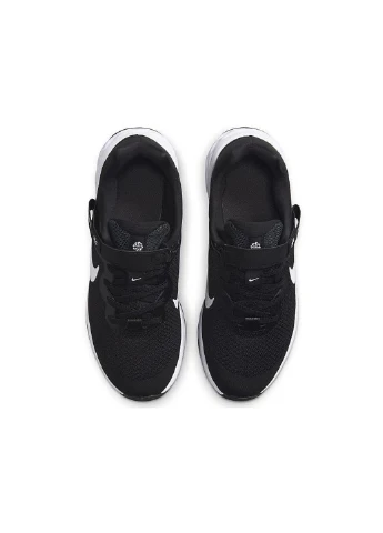 Кроссовки DD1113-003 Nike REVOLUTION 6 FLYEASE Gs чёрно-белые демисезоны (317229305)