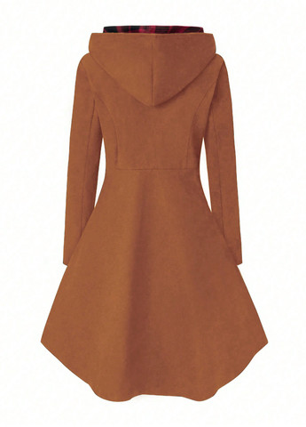 Светло-коричневое демисезонное Пальто дафлкот SHEIN