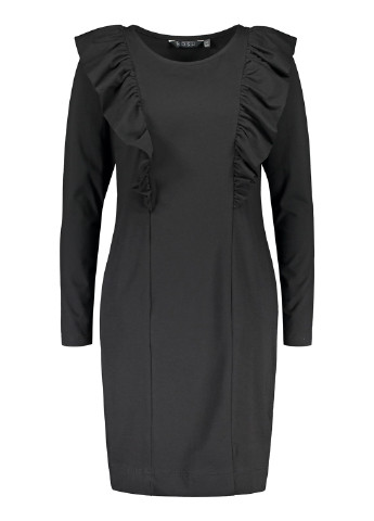Черное кэжуал платье футляр NOSH однотонное