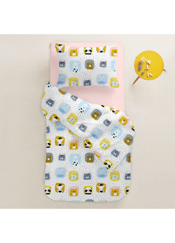 Комплект подросткового постельного белья ANIMALS COLOR ROSE (Наволочка 50х70 Пододеяльник 160х220 Простынь 90х200х20) Cosas (251422190)