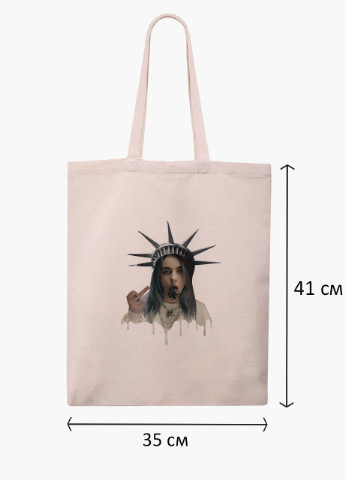 Еко сумка шоппер біла Ренесанс Біллі Айлиш (Renaissance Billie Eilish) (9227-1583-WT) Еко сумка шоппер біла 41*35 см MobiPrint (215943875)