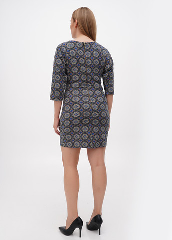 Комбинированное кэжуал платье Sassofono с рисунком