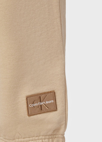 Бежевые спортивные, кэжуал зимние джоггеры брюки Calvin Klein Jeans