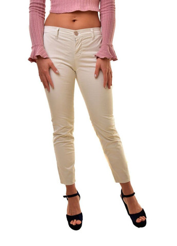 Белые кэжуал летние зауженные, укороченные брюки J Brand