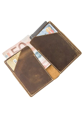 Шкіряний гаманець 8х9,5х0,5 см Vintage (253174632)