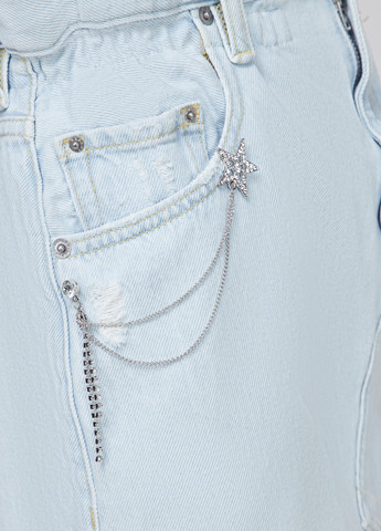 Голубая джинсовая однотонная юбка Replay