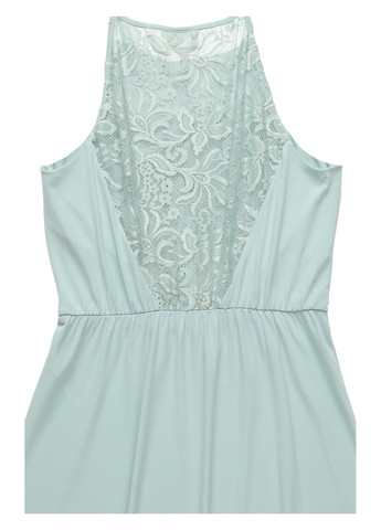 Светло-голубое кэжуал платье а-силуэт Vila однотонное