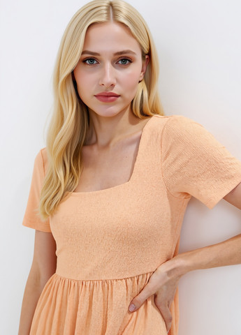 Персикова кежуал сукня Sinsay однотонна