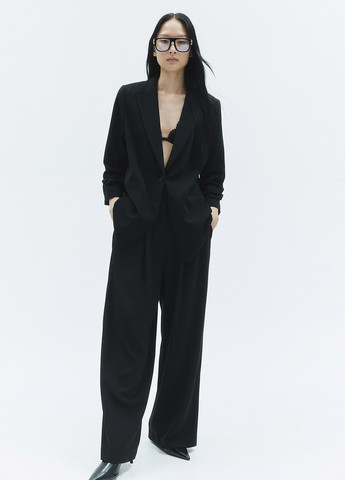 Черный женский жакет H&M однотонный - демисезонный