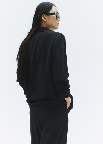 Черный женский жакет H&M однотонный - демисезонный