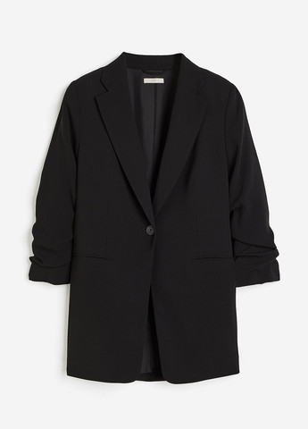 Черный женский жакет H&M однотонный - демисезонный