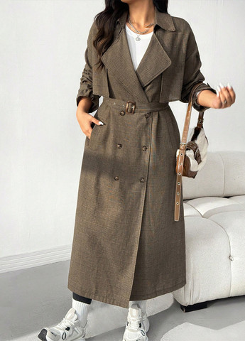 Плащ SHEIN тренчкот на гудзиках демісезон (341743519)