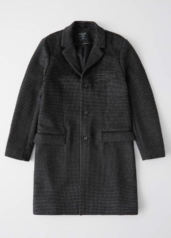 Темно-серое демисезонное Пальто однобортное Abercrombie & Fitch