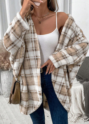 Коричневый зимний кардиган SHEIN