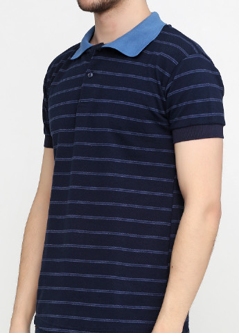 Темно-синяя футболка-поло для мужчин Chiarotex в полоску