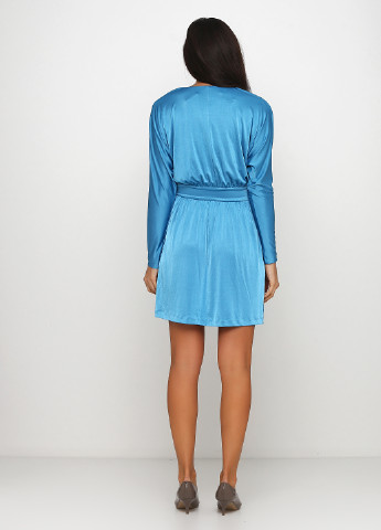 Голубое кэжуал платье Halston
