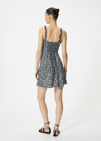 Комбінована кежуал сукня кльош KOTON з квітковим принтом