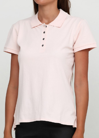 Светло-розовая женская футболка-поло Free Quent однотонная