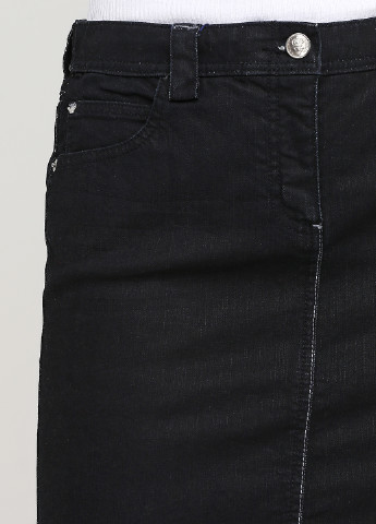 Черная джинсовая однотонная юбка Armani Jeans клешированная