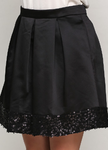 Черная кэжуал однотонная юбка Naf Naf мини