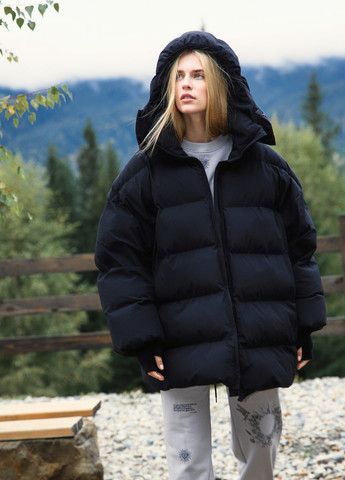 Черная зимняя куртка Gepur