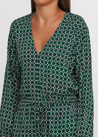 Комбинезон H&M комбинезон-шорты абстрактный зелёный кэжуал